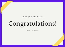 Congratulations, Jr. Beta Club!