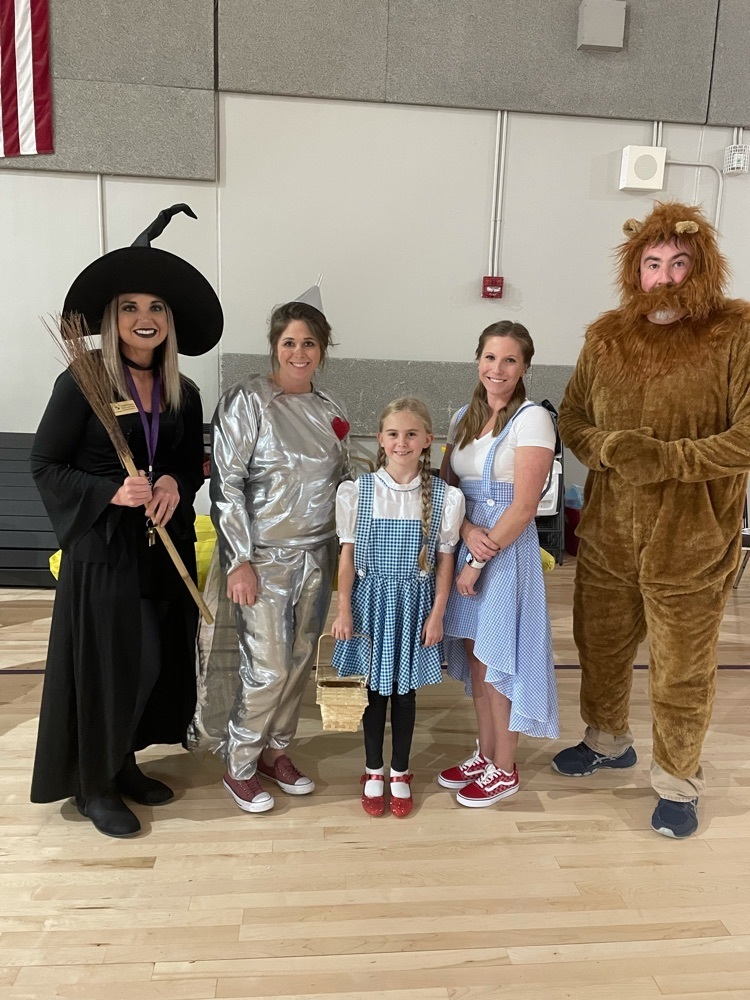 Elementary office crew and Bella head down the Yellow Brick Road  