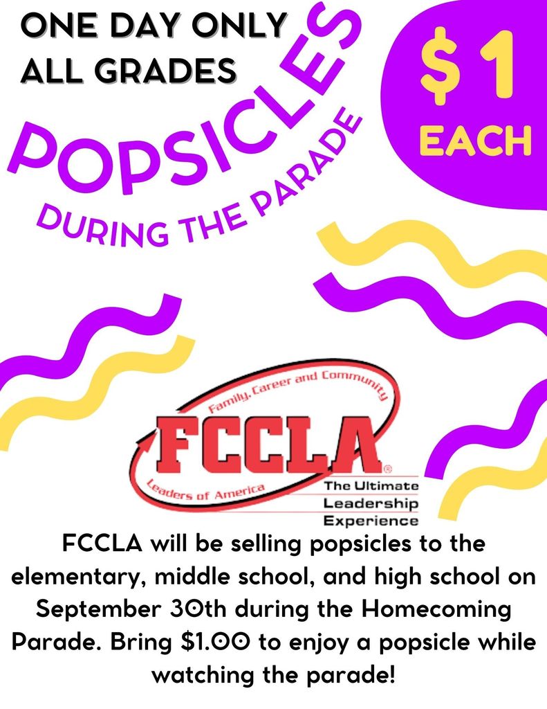 FCCLA Popsicles during the Parade.