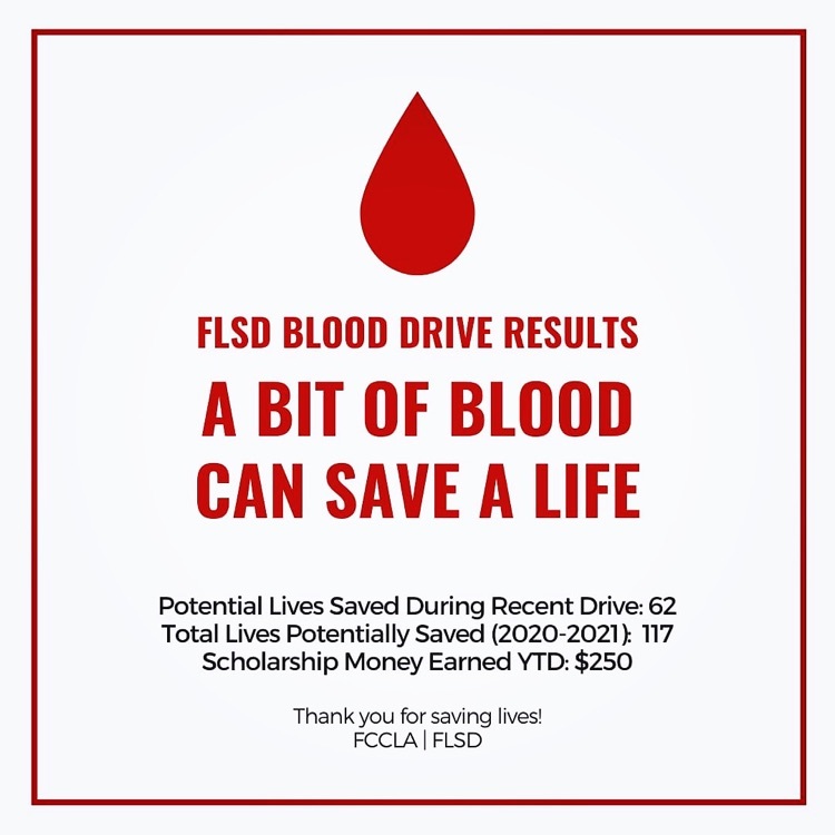 FCCLA Blood Drive Results!